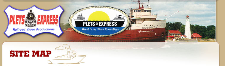 Plets Express train and ship videos site map